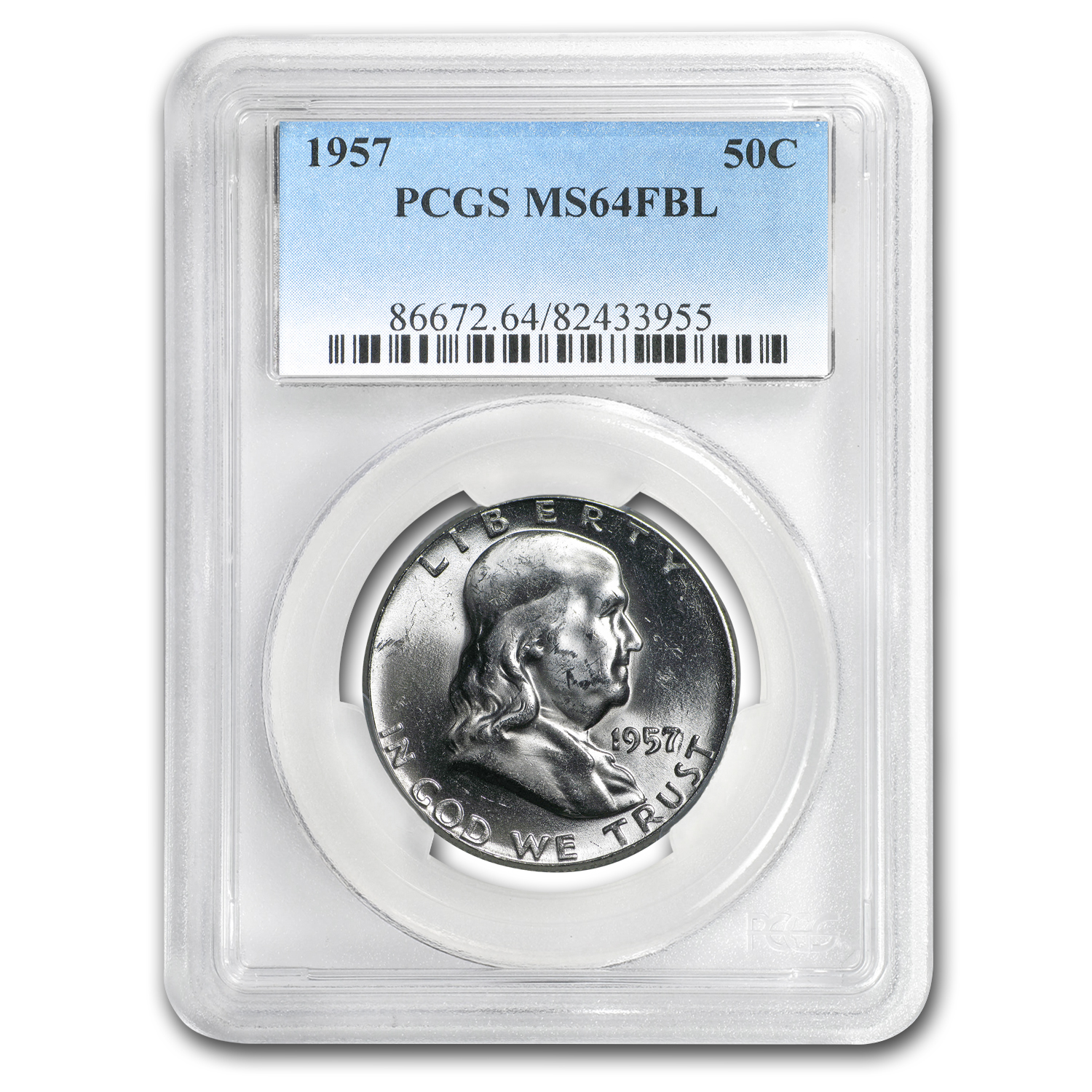 Buy 1957 Franklin Half Dollar MS-64 PCGS (FBL)