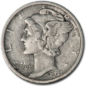 Buy 1921-D Mercury Dime VF