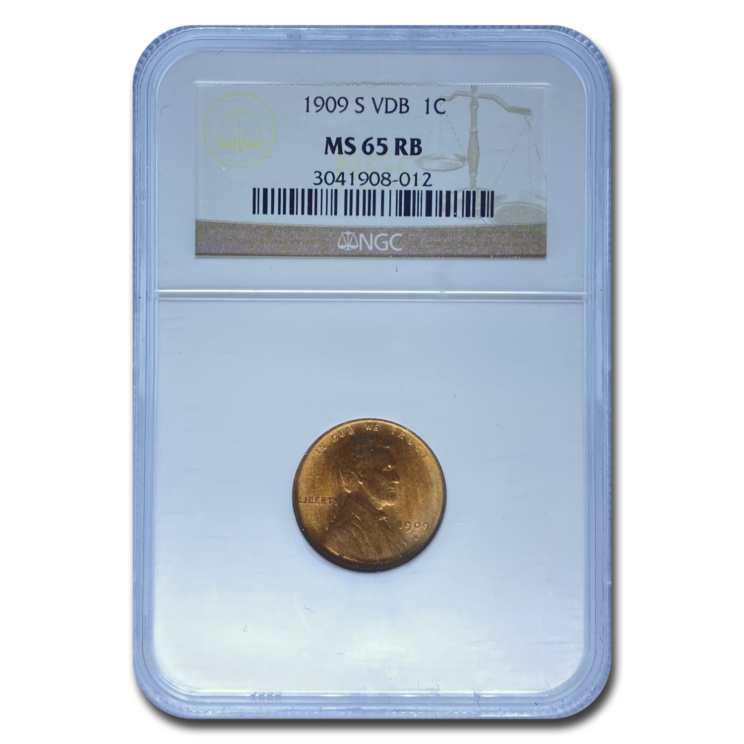 Buy 1909-S VDB Lincoln Cent MS-65 NGC (Red/Brown)