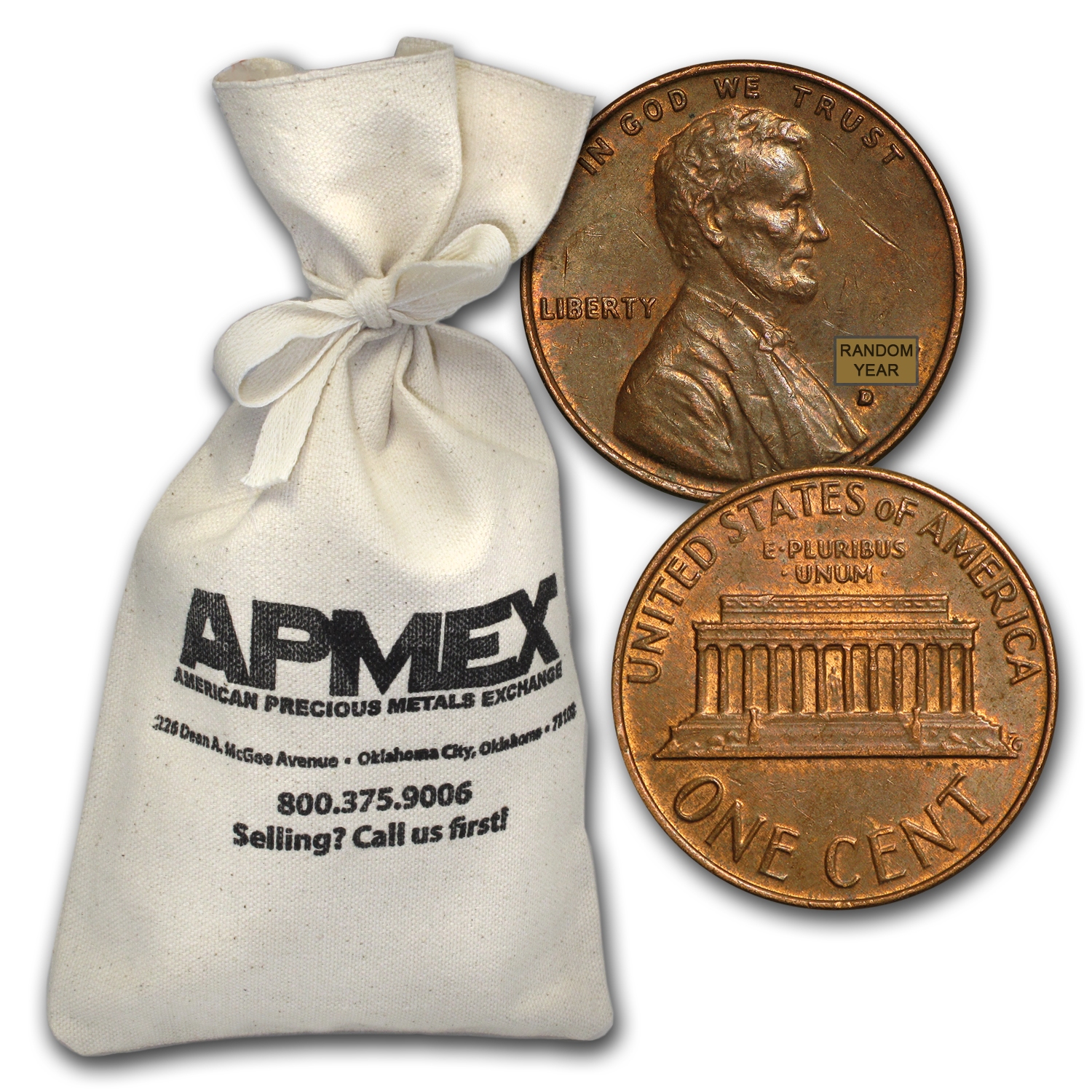Buy 1959-1982 Copper Lincoln Cent 5000 Coin Bag ($50 FV)