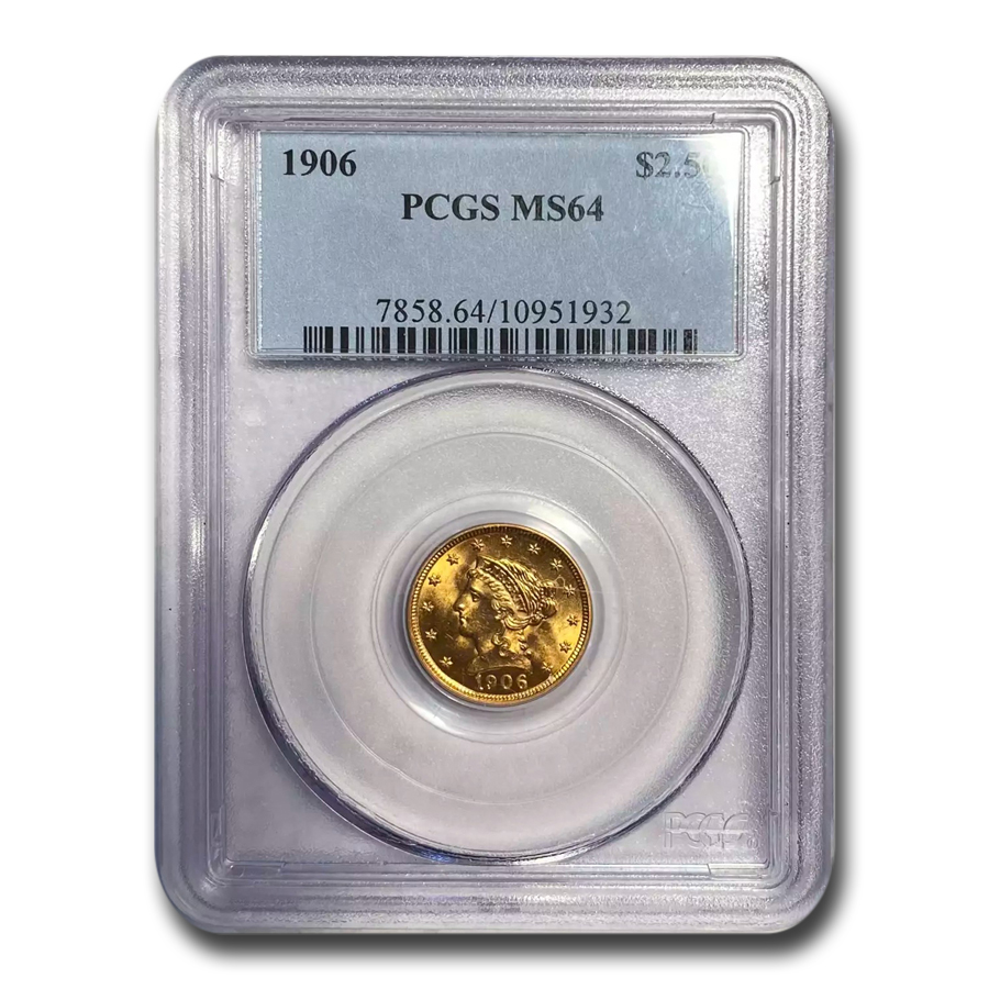 Buy 1906 $2.50 Liberty Gold Quarter Eagle MS-64 PCGS