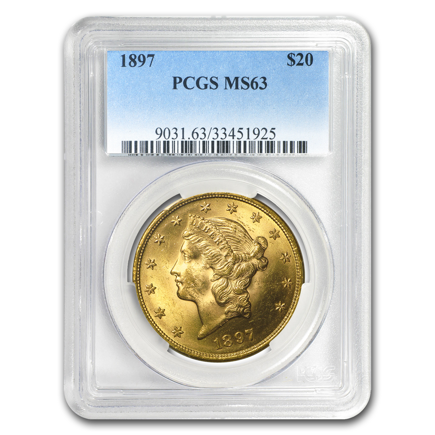 Buy 1897 $20 Liberty Gold Double Eagle MS-63 PCGS - Click Image to Close