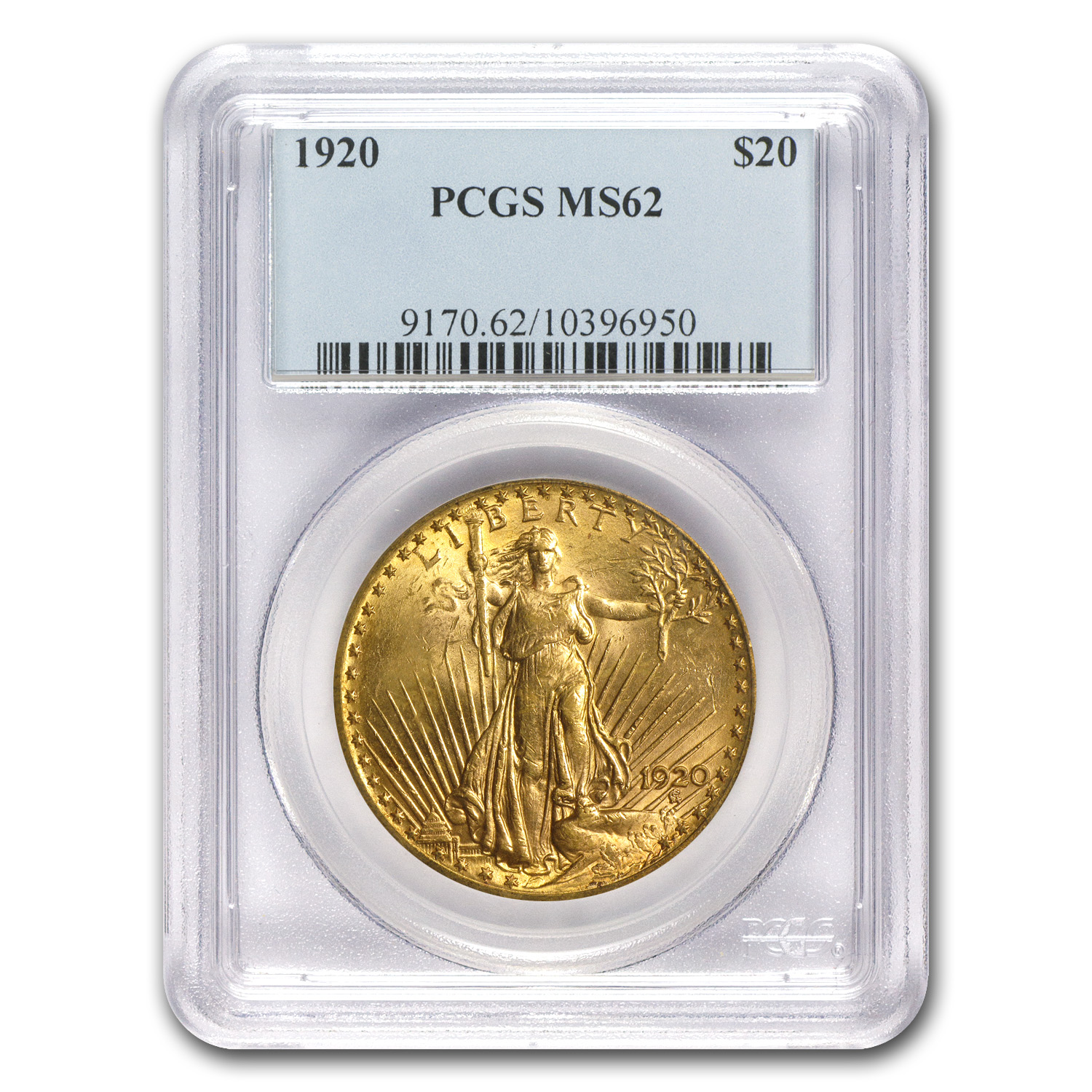 Buy 1920 $20 Saint-Gaudens Gold Double Eagle MS-62 PCGS