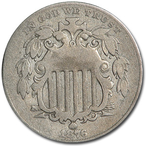 Buy 1876 Shield Nickel Fine