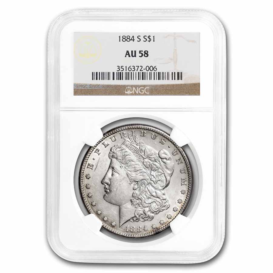 Buy 1884-S Morgan Dollar AU-58 NGC