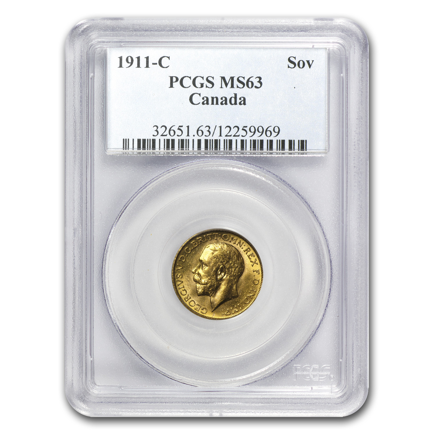 Buy 1911-C Canada Gold Sovereign MS-63 PCGS