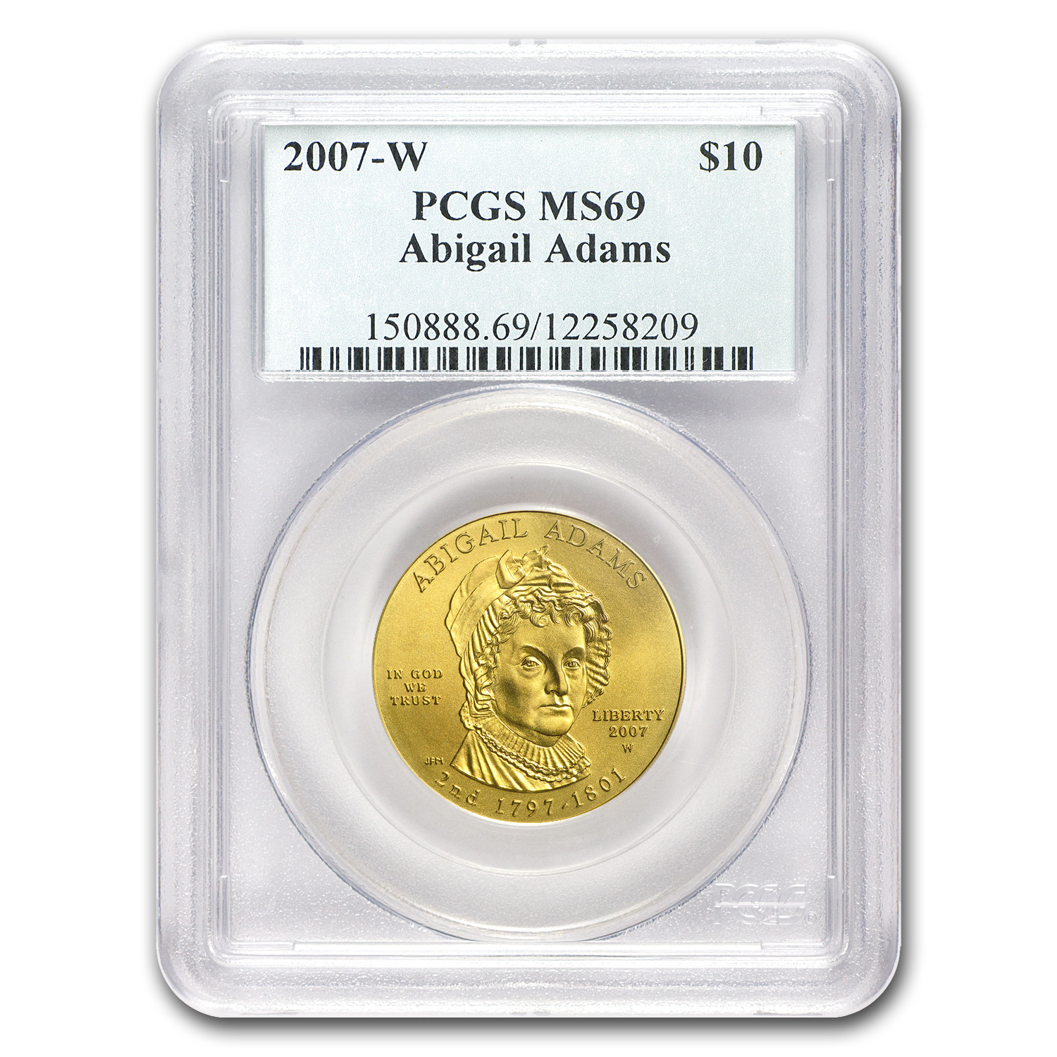 Buy 2007-W 1/2 oz Gold Abigail Adams MS-69 PCGS