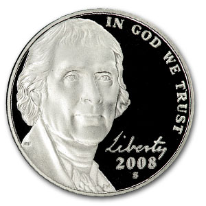 Buy 2008-S Jefferson Nickel Gem Proof