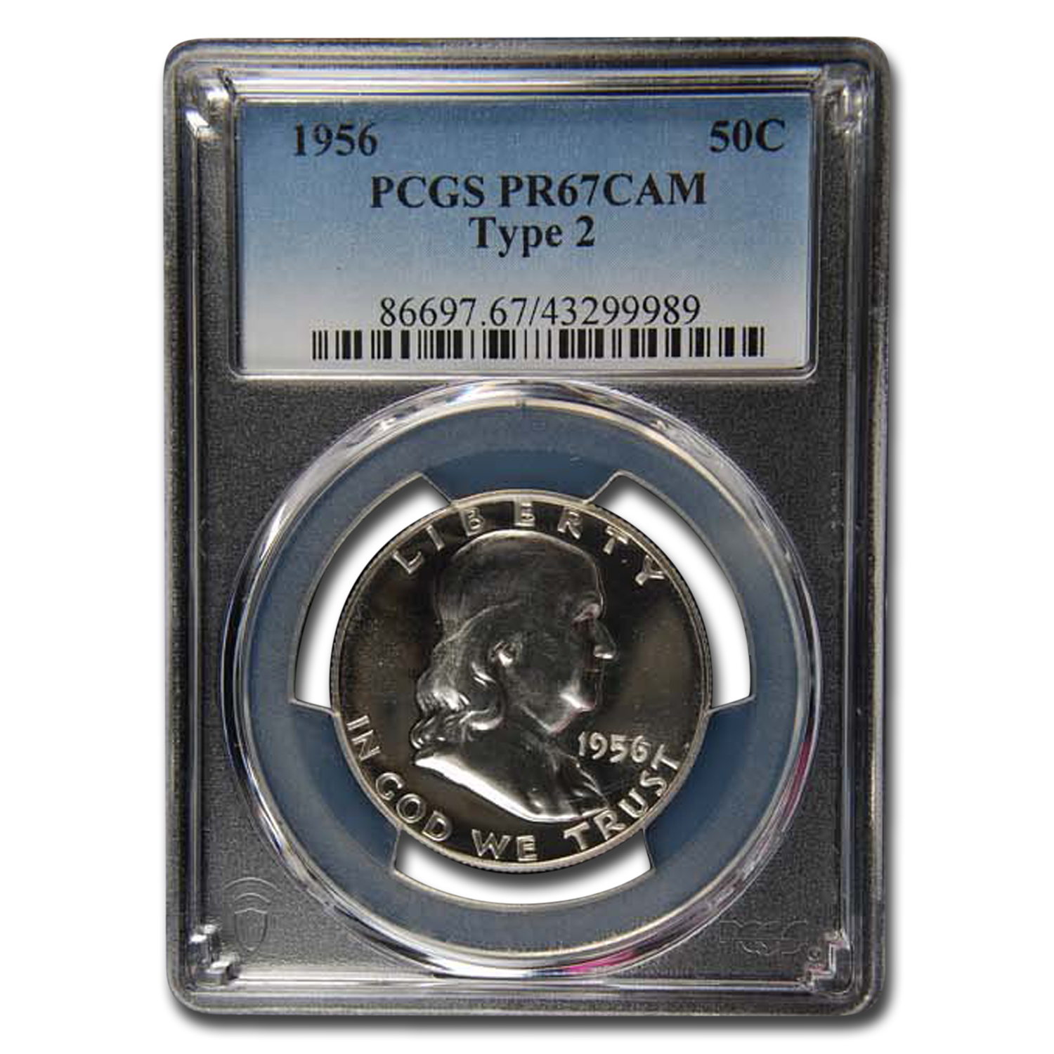 Buy 1956 Franklin Half Dollar Type-II PR-67 CAMEO PCGS