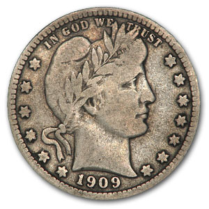 Buy 1909-D Barber Quarter Fine