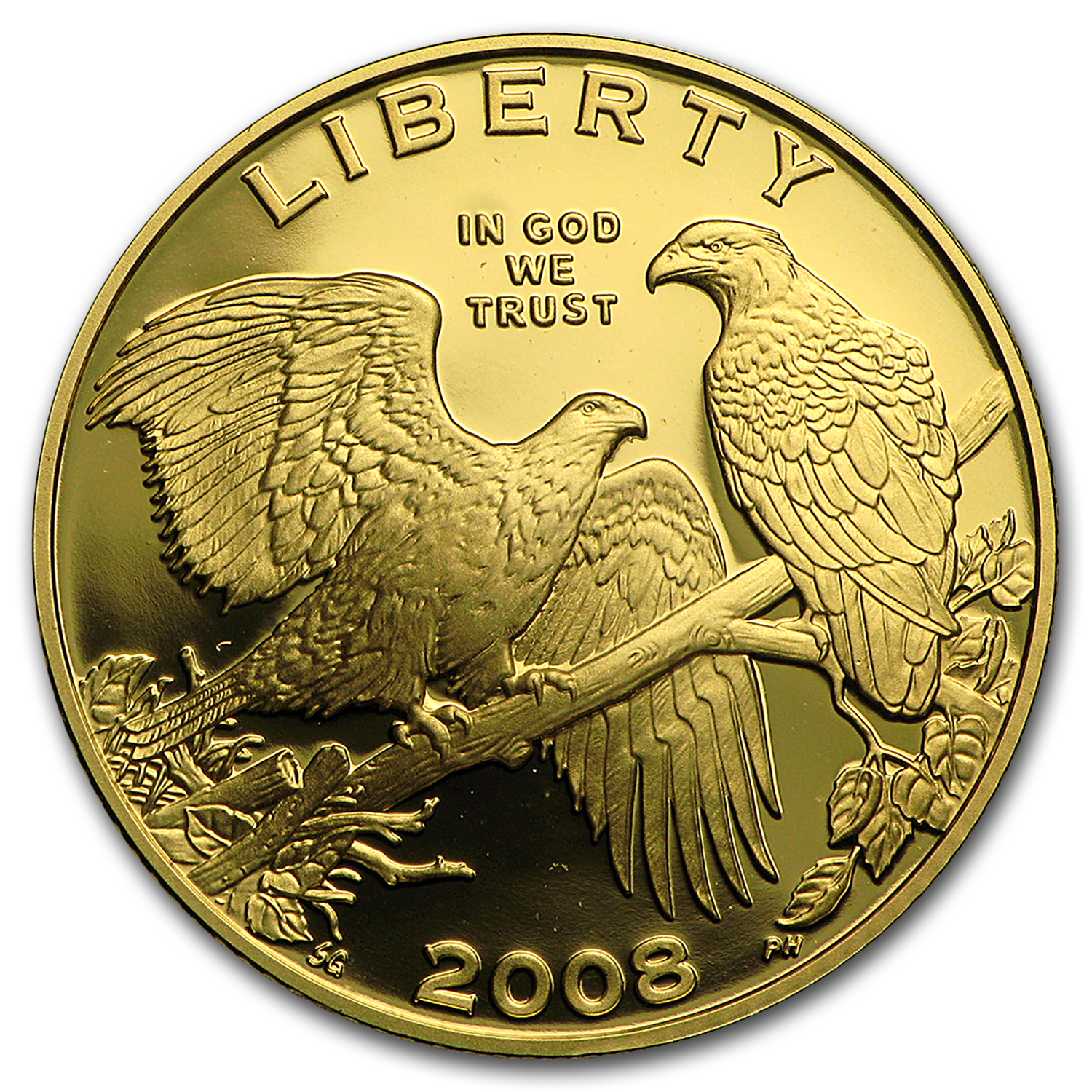 Buy 2008-W Gold $5 Commem Bald Eagle Proof (w/Box & COA)