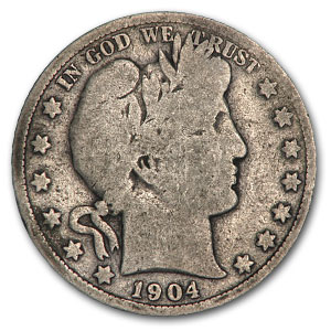 Buy 1904-S Barber Half Dollar VG