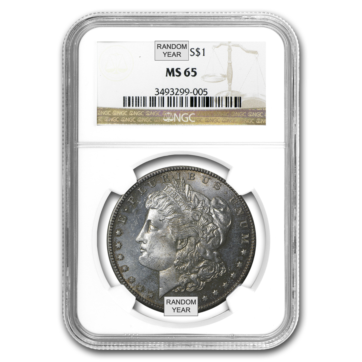 Buy 1878-1904 Morgan Dollars MS-65 NGC (Toned Obv/Rev or Both)