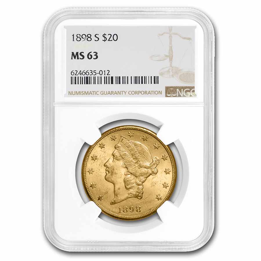 Buy 1898-S $20 Liberty Gold Double Eagle MS-63 NGC