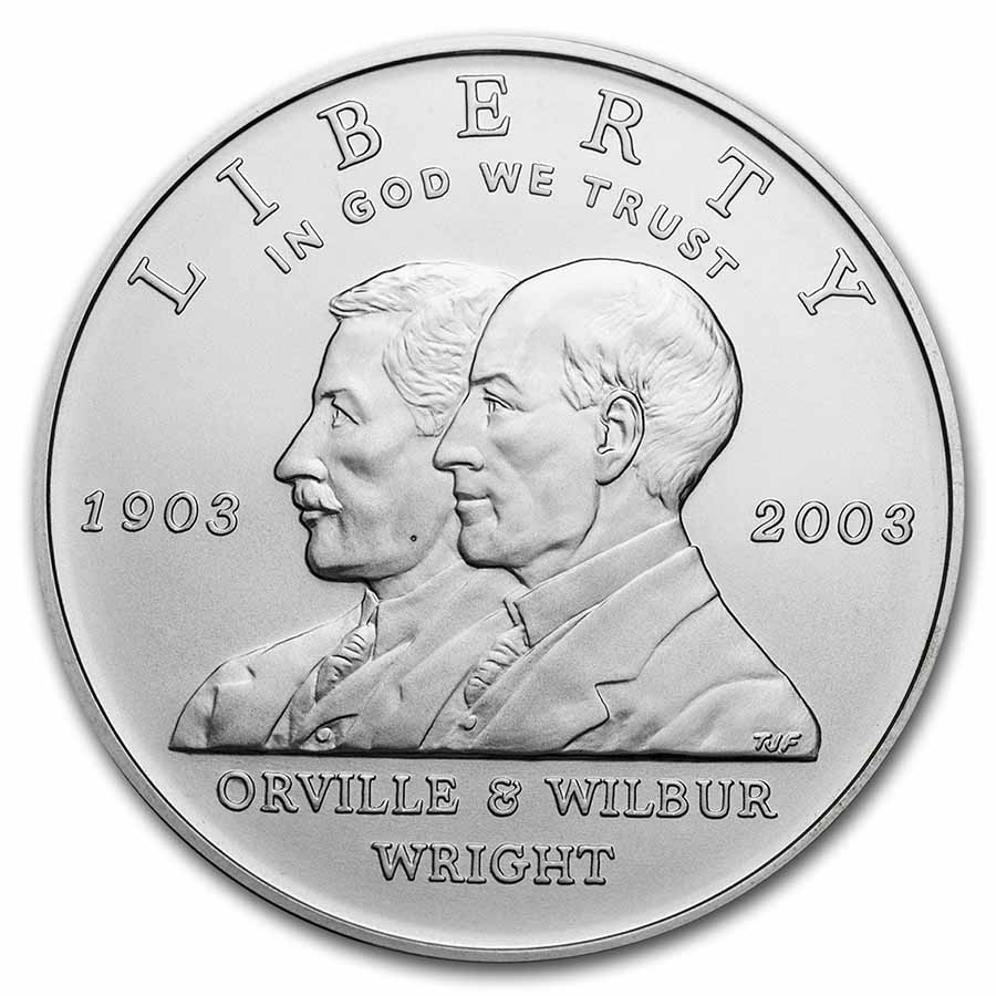 Buy 2003-P First Flight Centennial $1 Silver Commem BU (Capsule only)