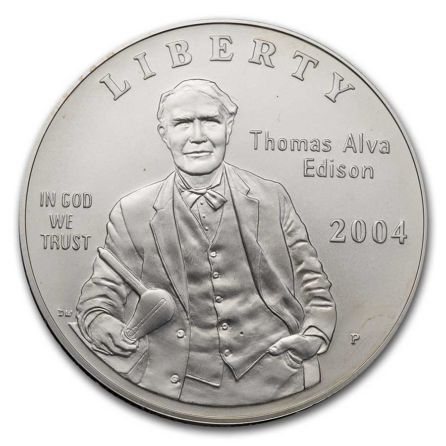 Buy 2004-P Thomas Edison $1 Silver Commem BU (Capsule only)