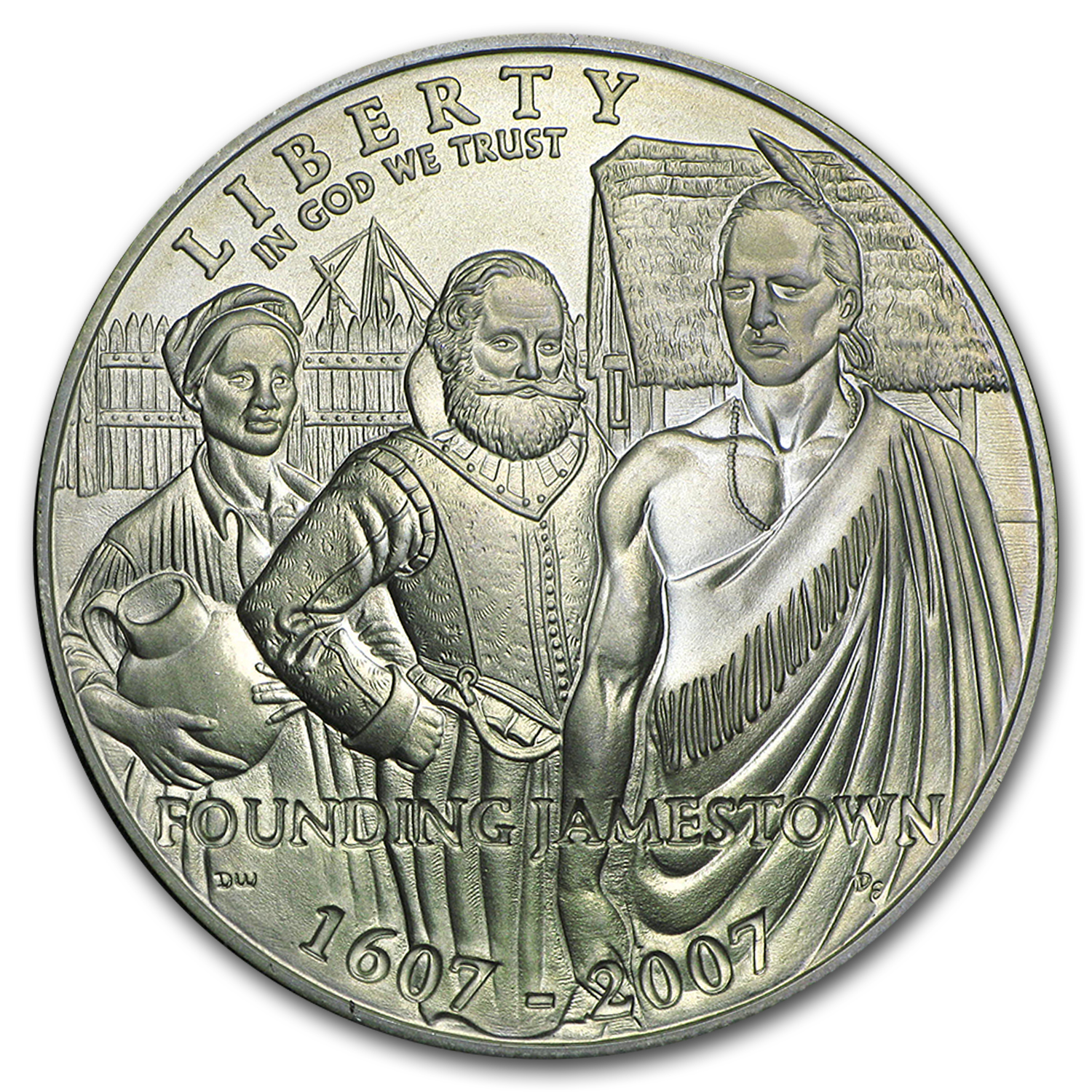 Buy 2007-P Jamestown 400th Anniv $1 Silver Commem BU (Capsule only)