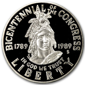 Buy 1989-S Congress 1/2 Dollar Clad Com Pf Cap Only