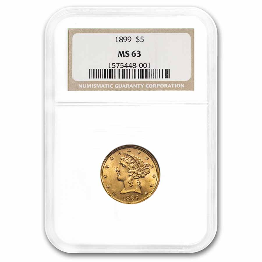 Buy 1899 $5 Liberty Gold Half Eagle MS-63 NGC - Click Image to Close