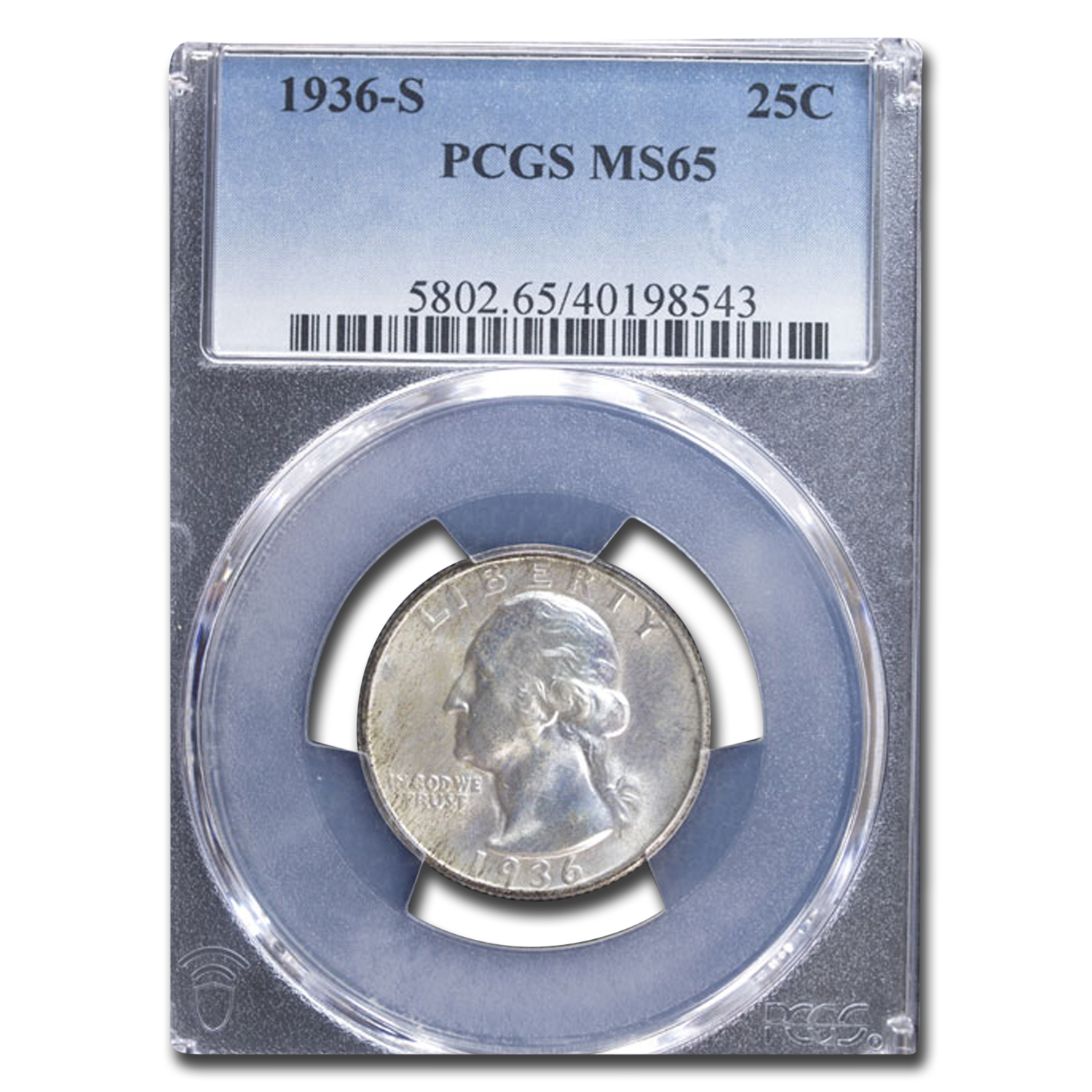 Buy 1936-S Washington Quarter MS-65 PCGS