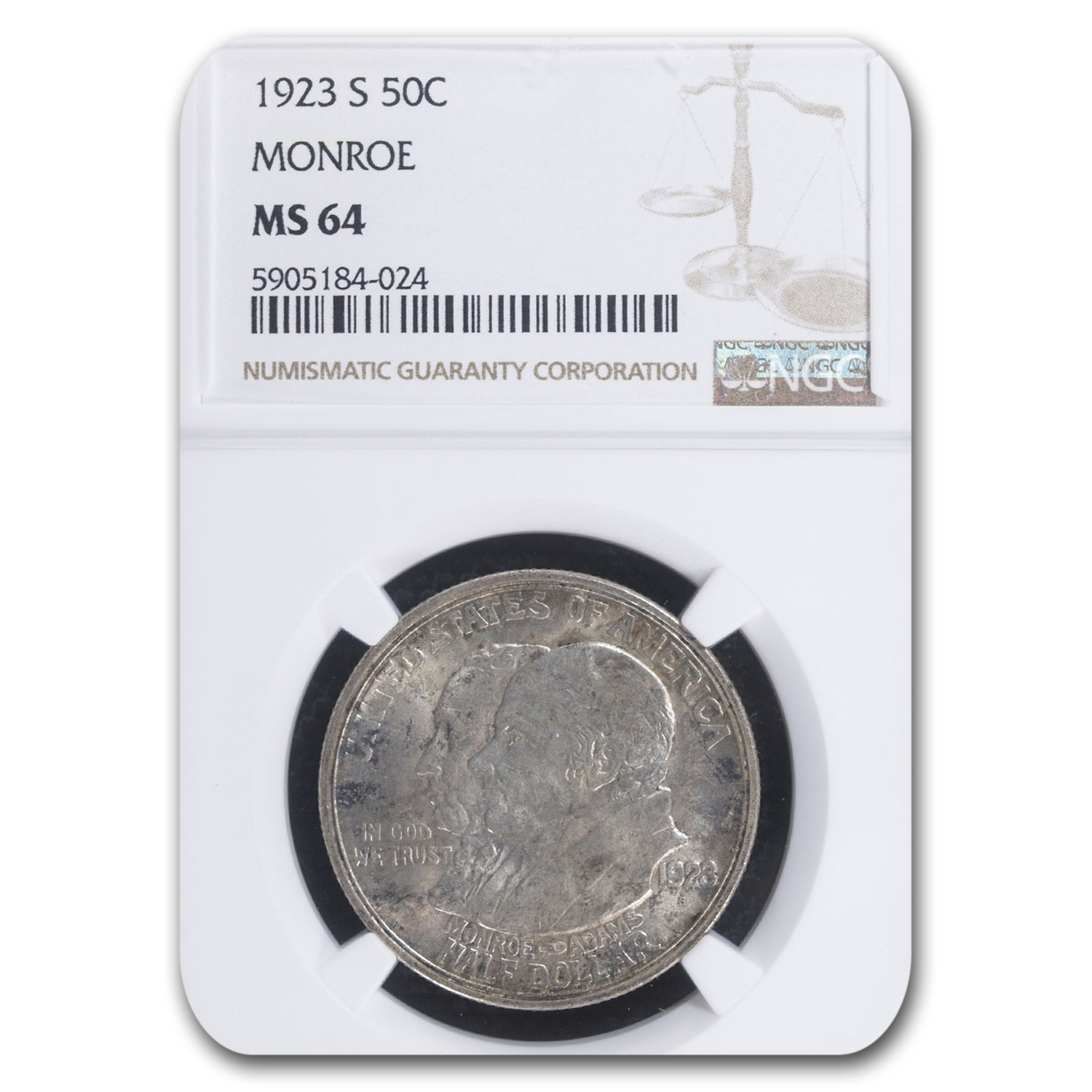 Buy 1923-S Monroe Doctrine Half Dollar Commem MS-64 NGC