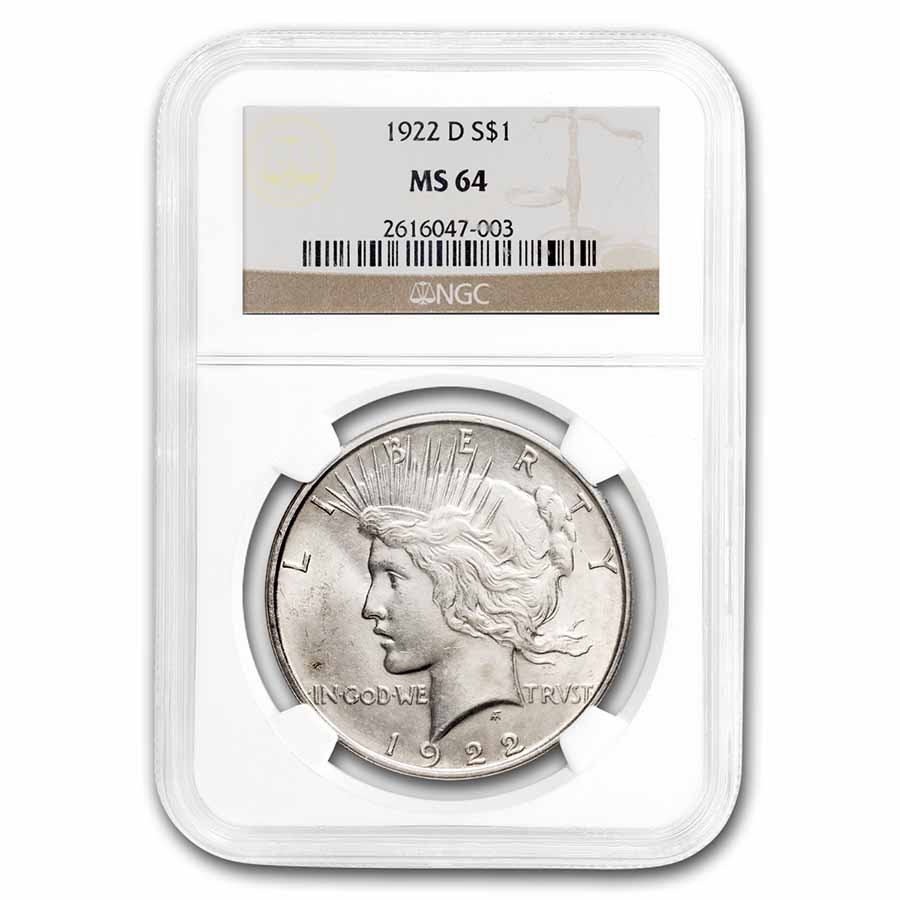 Buy 1922-D Peace Dollar MS-64 NGC