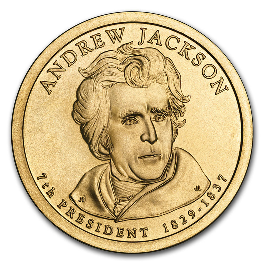 Buy 2008-D Andrew Jackson Presidential Dollar BU - Click Image to Close