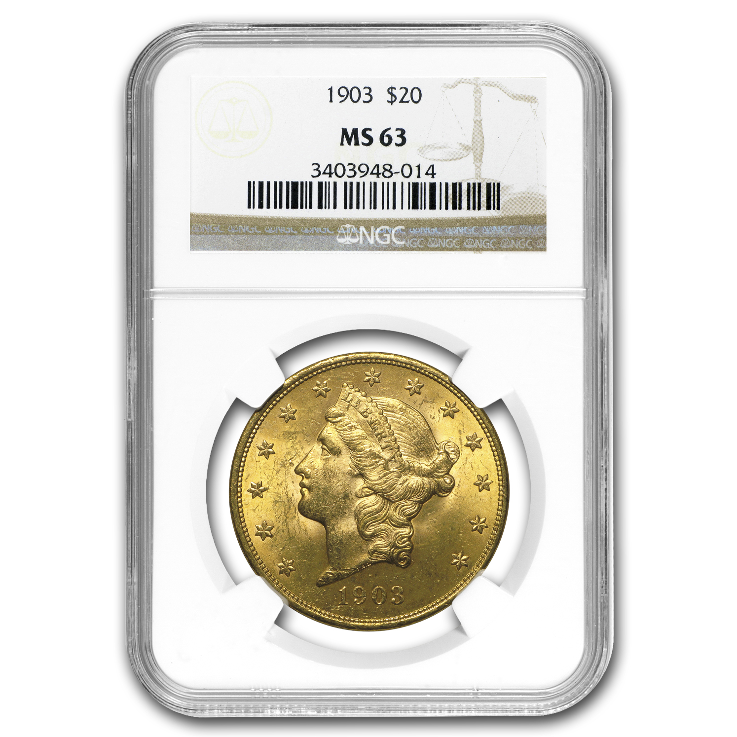 Buy 1903 $20 Liberty Gold Double Eagle MS-63 NGC