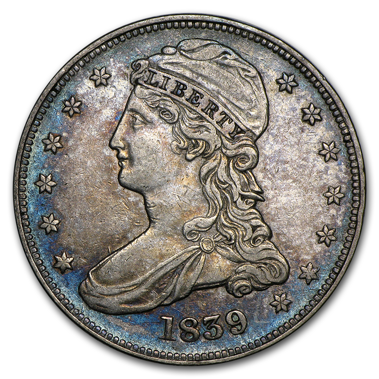 Buy 1839 Reeded Edge Half Dollar XF