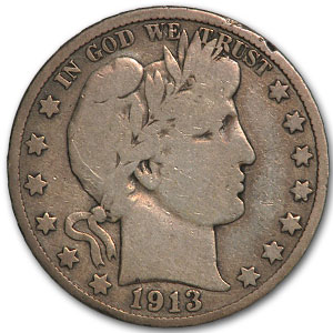 Buy 1913-S Barber Half Dollar VG