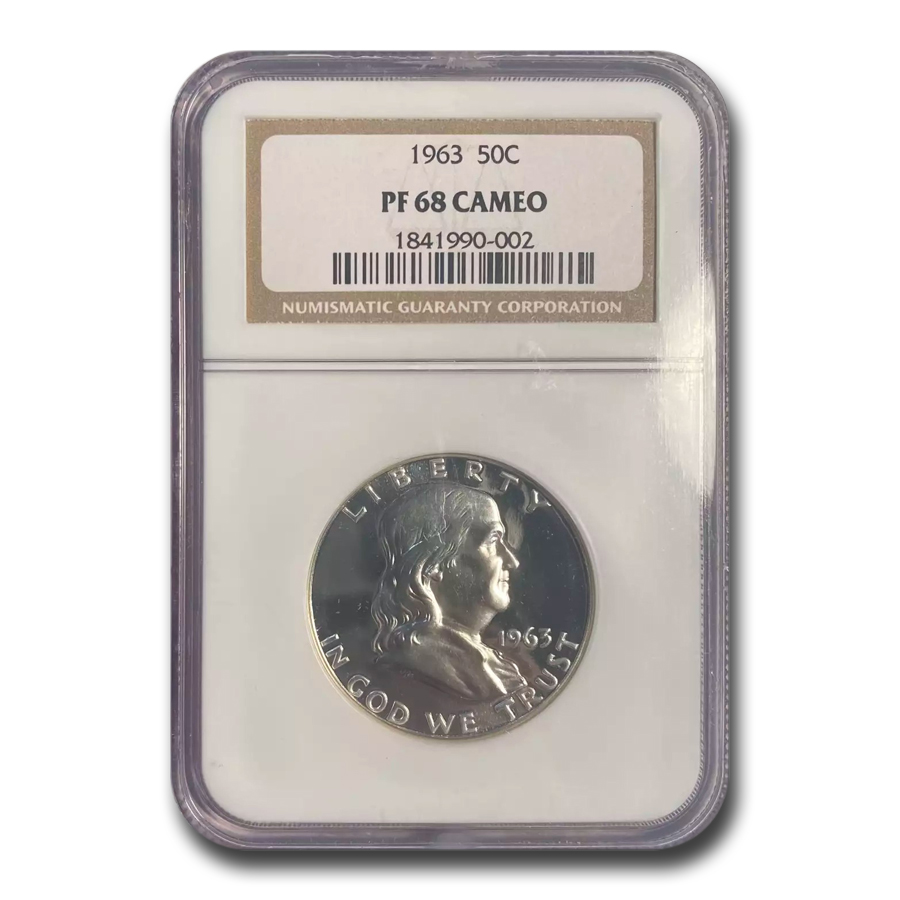 Buy 1963 Franklin Half Dollar PF-68 CAMEO NGC