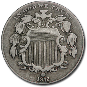 Buy 1872 Shield Nickel Fine