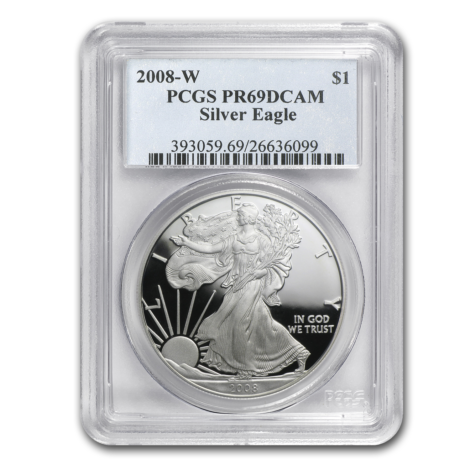 Buy 2008-W Proof American Silver Eagle PR-69 PCGS