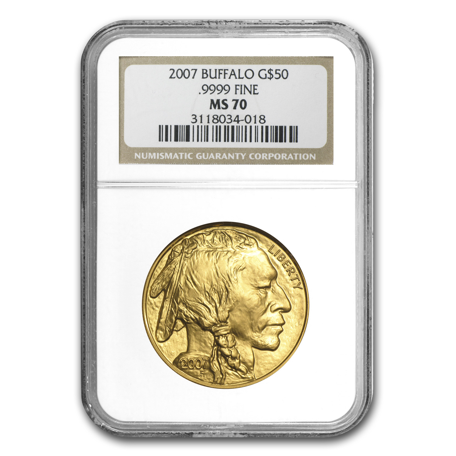 Buy 2007 1 oz Gold Buffalo MS-70 NGC