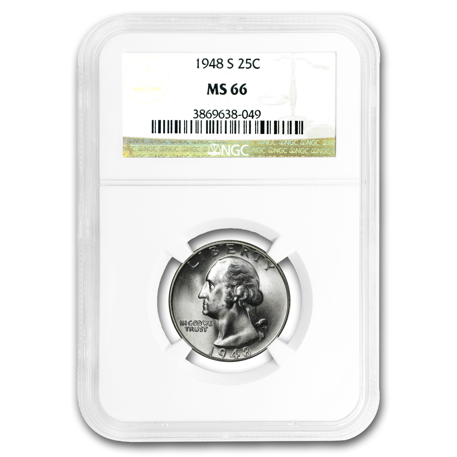 Buy 1948-S Washington Quarter MS-66 NGC