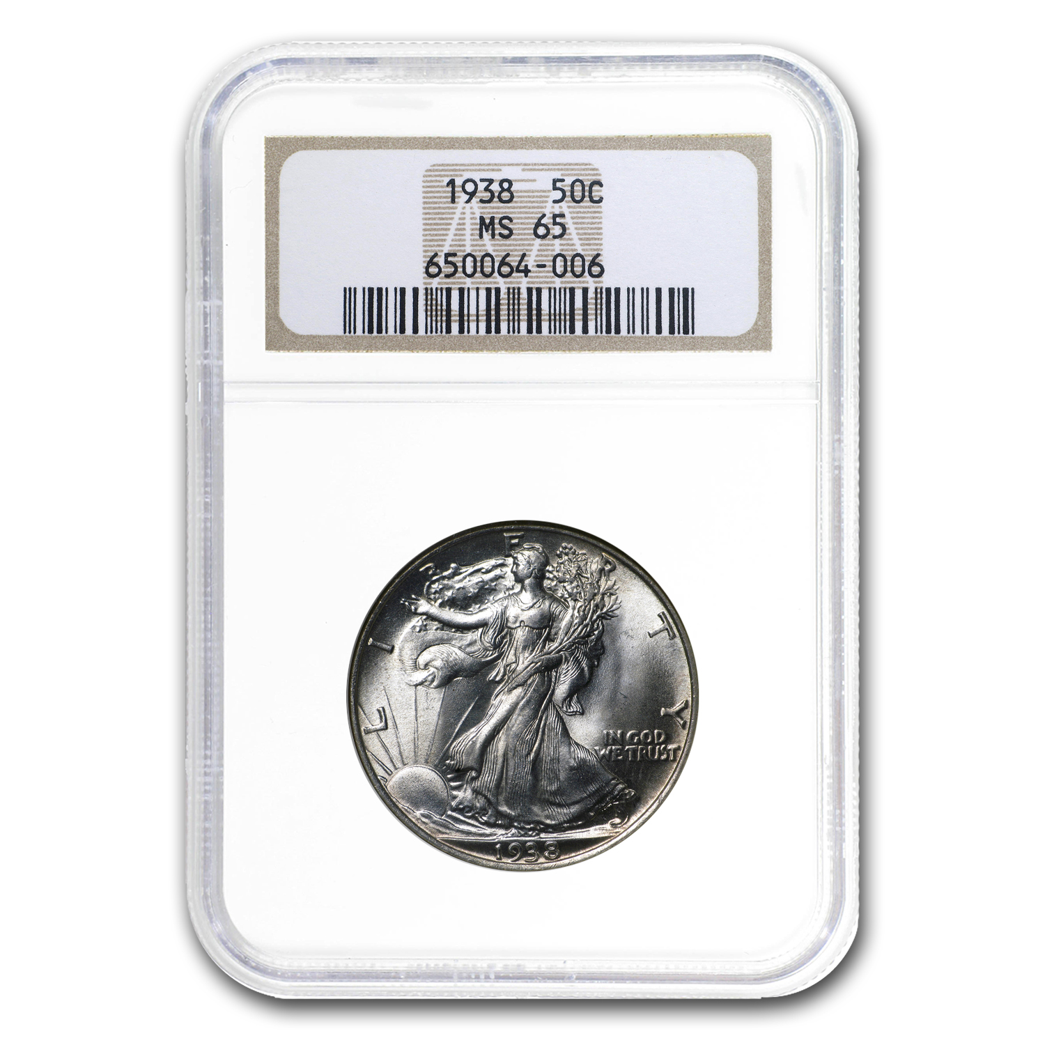 Buy 1938 Walking Liberty Half Dollar MS-65 NGC