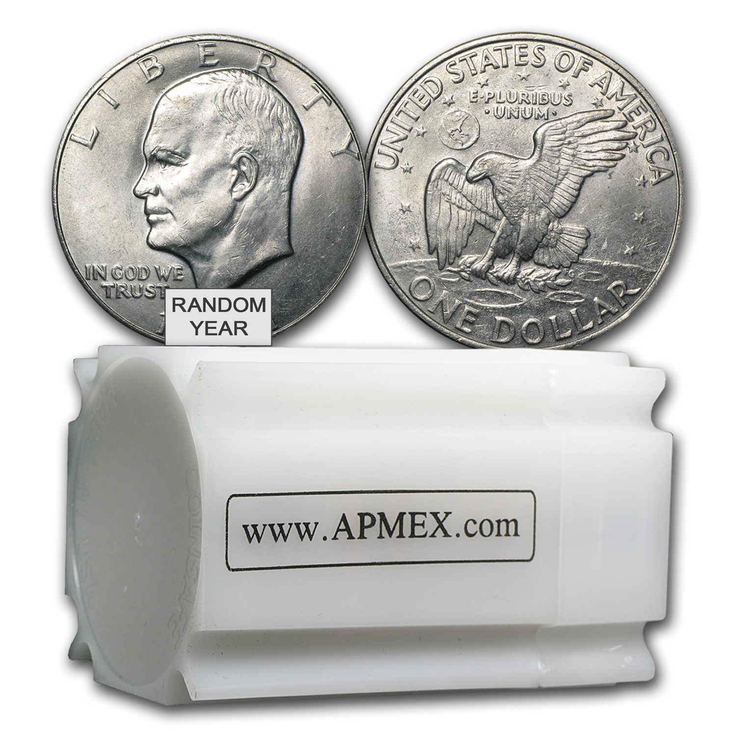 Buy 1971-1978 Clad Eisenhower Dollars 20-Coin Roll XF-AU
