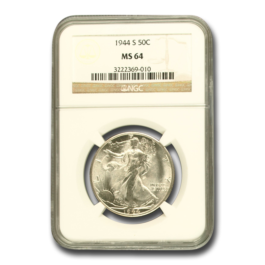 Buy 1944-S Walking Liberty Half Dollar MS-64 NGC