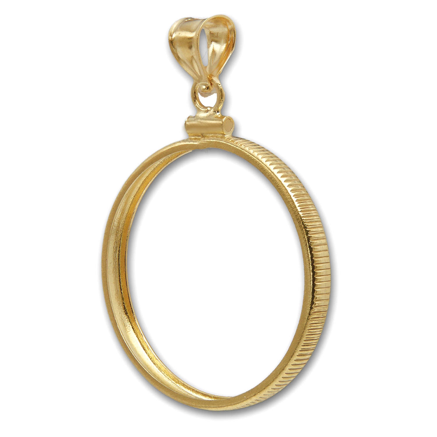 Buy 14K Gold Screw-Top Plain-Front Coin Bezel ($5 U.S. Gold)