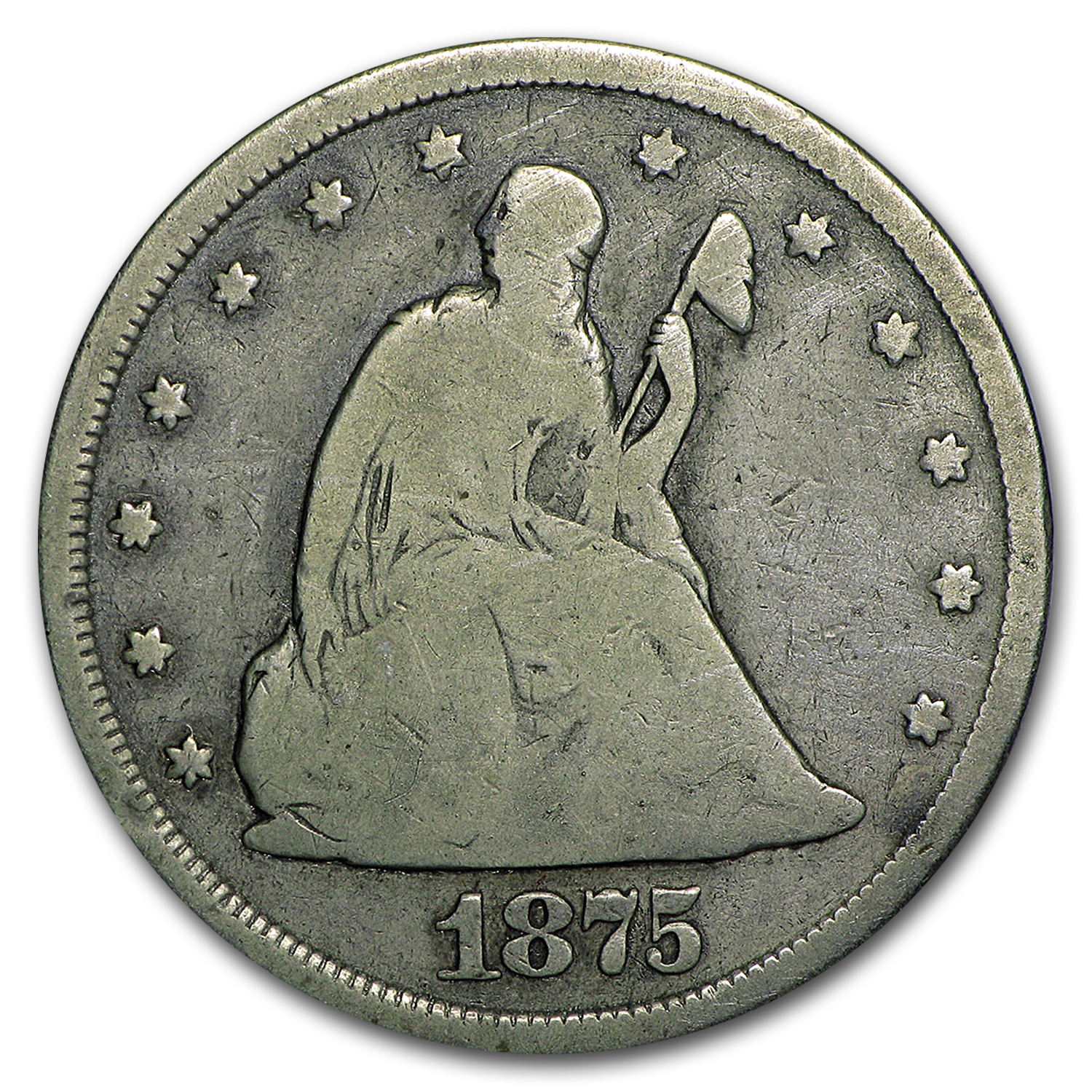 Buy 1875-CC Twenty Cent Piece Good - Click Image to Close