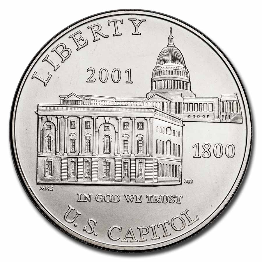 Buy 2001-P Capitol Visitor Center $1 Silver Commem BU (Capsule only)