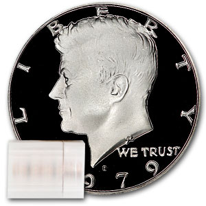 Buy 1979-S Type 1 Kennedy Half Dollar 20-Coin Roll Proof