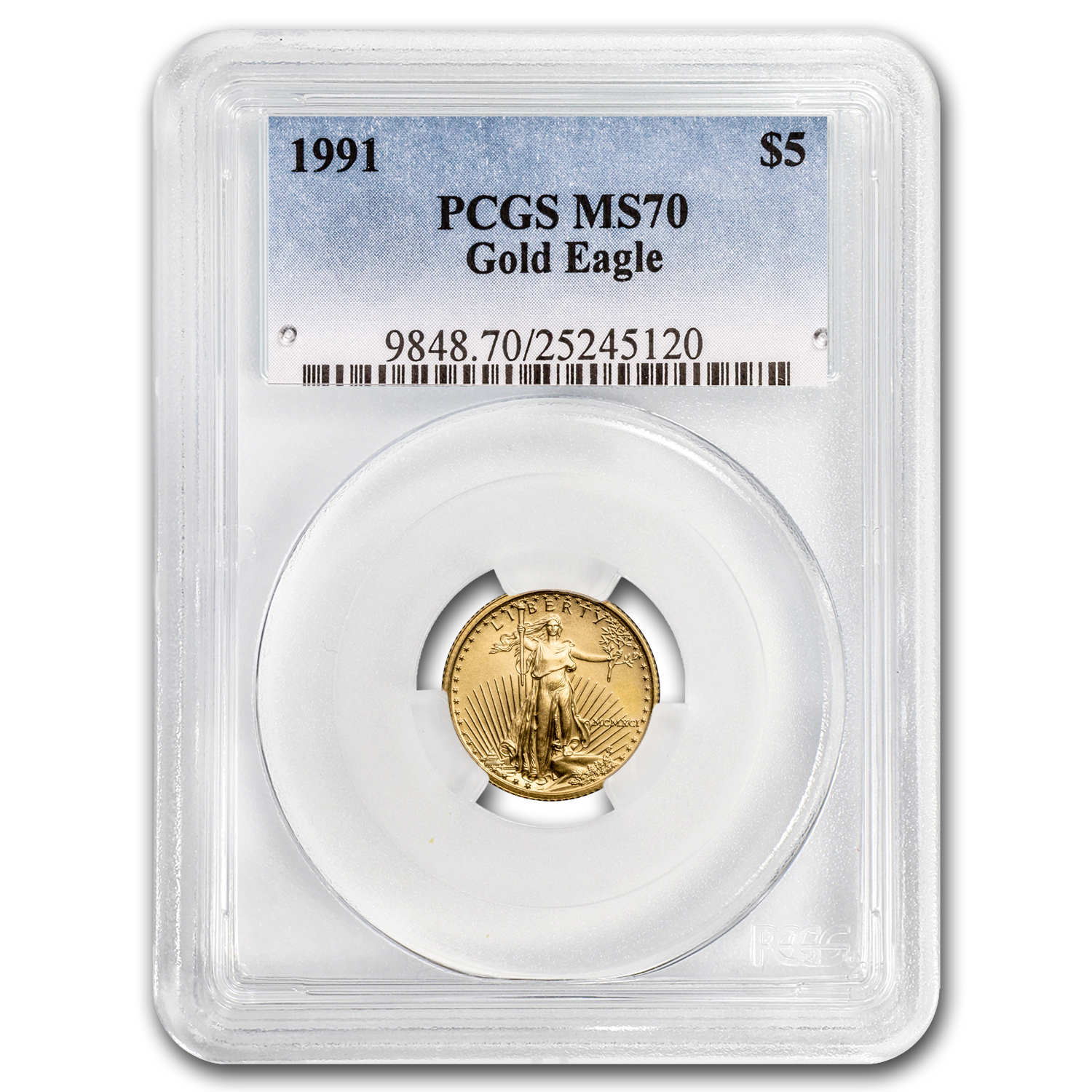 Buy 1991 1/10 oz American Gold Eagle MS-70 PCGS