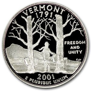 Buy 2001-S Vermont State Quarter Gem Proof