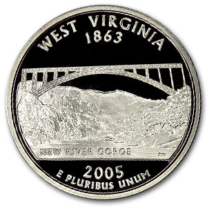 Buy 2005-S West Virginia State Quarter Gem Proof
