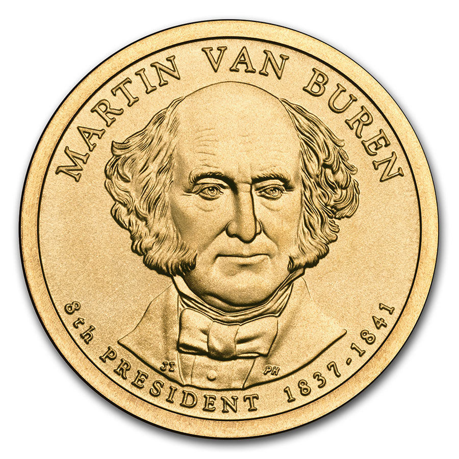 Buy 2008-D Martin Van Buren Presidential Dollar BU - Click Image to Close