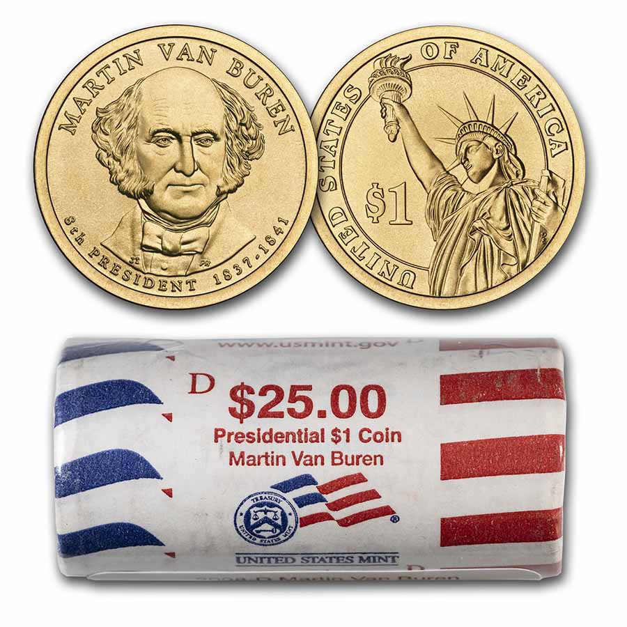 Buy 2008-D Martin Van Buren 25-Coin Presidential Dollar Roll