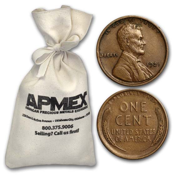 Buy 1920-1929 Wheat Cent 5,000-ct Bags (All from the 1920s)