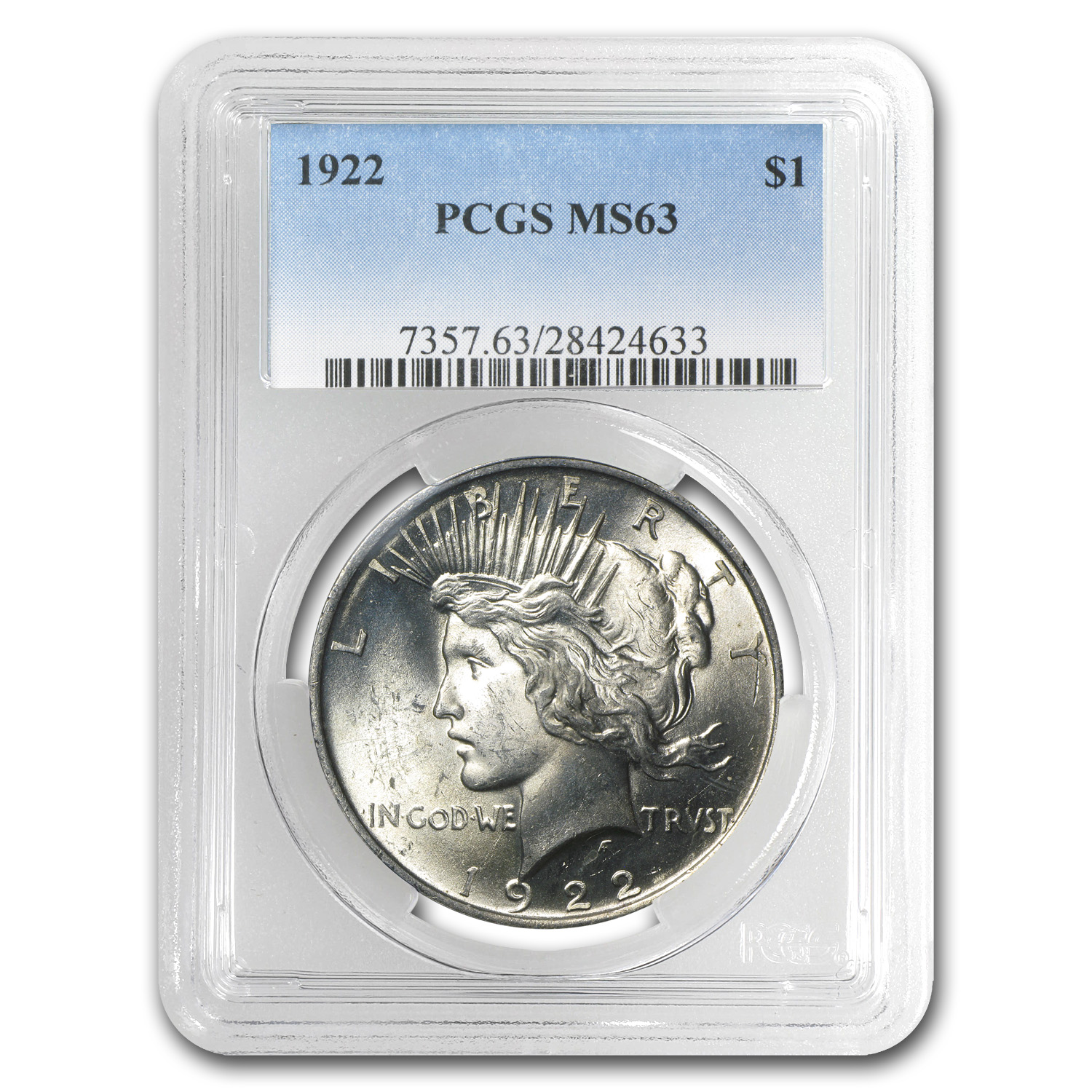 Buy 1922 Peace Dollar MS-63 PCGS