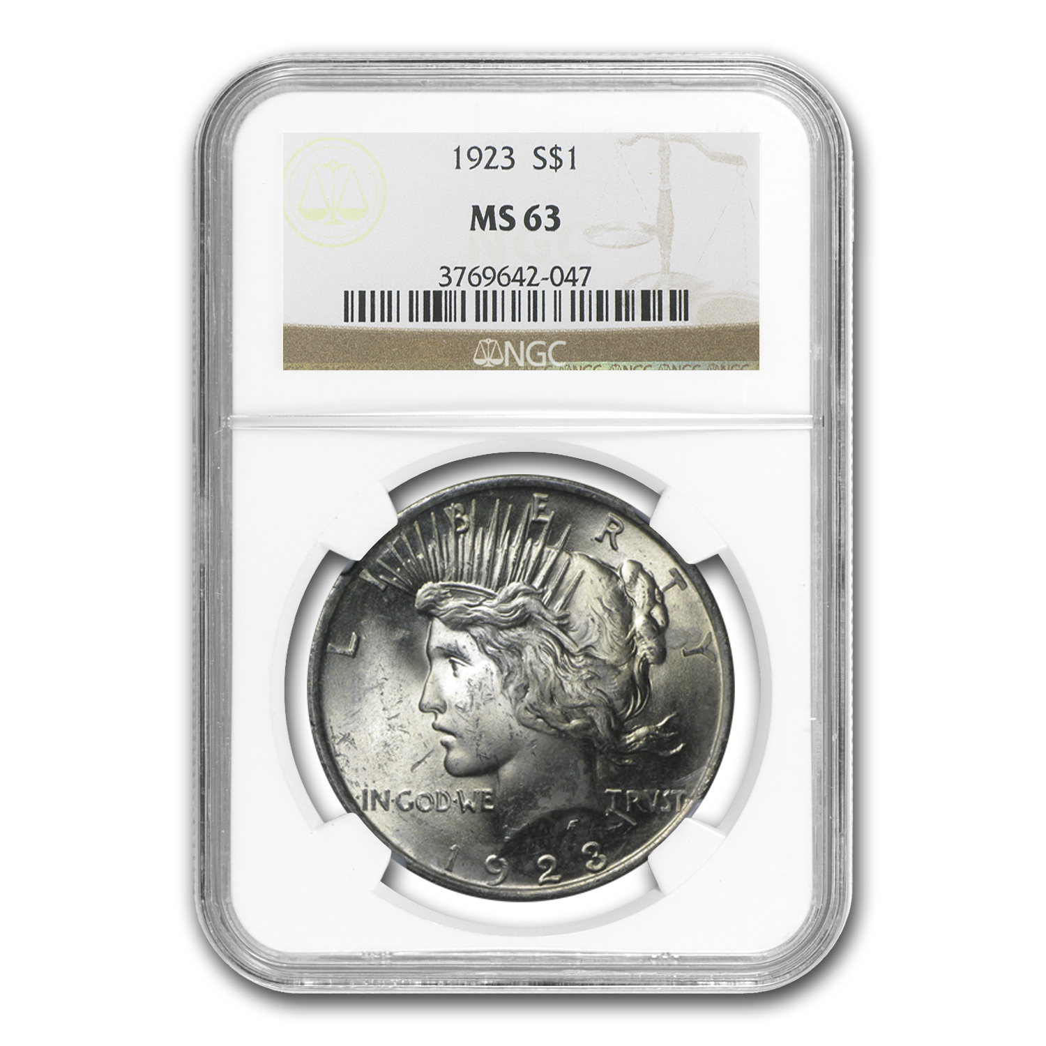 Buy 1923 Peace Dollar MS-63 NGC